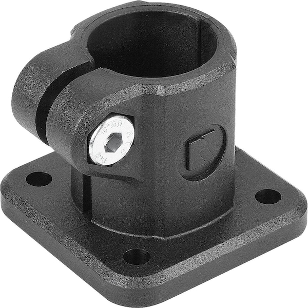 Kipp Tube Clamp W. Foot G=45 L=32 Thermoplastic, For Rnd. Tubes, Comp:Steel, A=18 K0477.18 - main